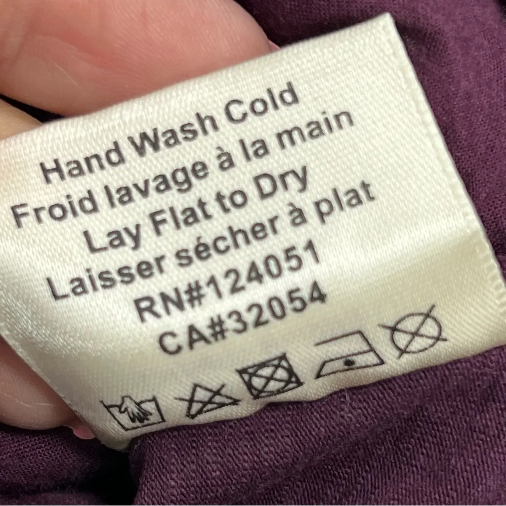 Porridge for Anthropology M plum purple Elegant eyelet Lace Women's Top boho Size M - Image 4