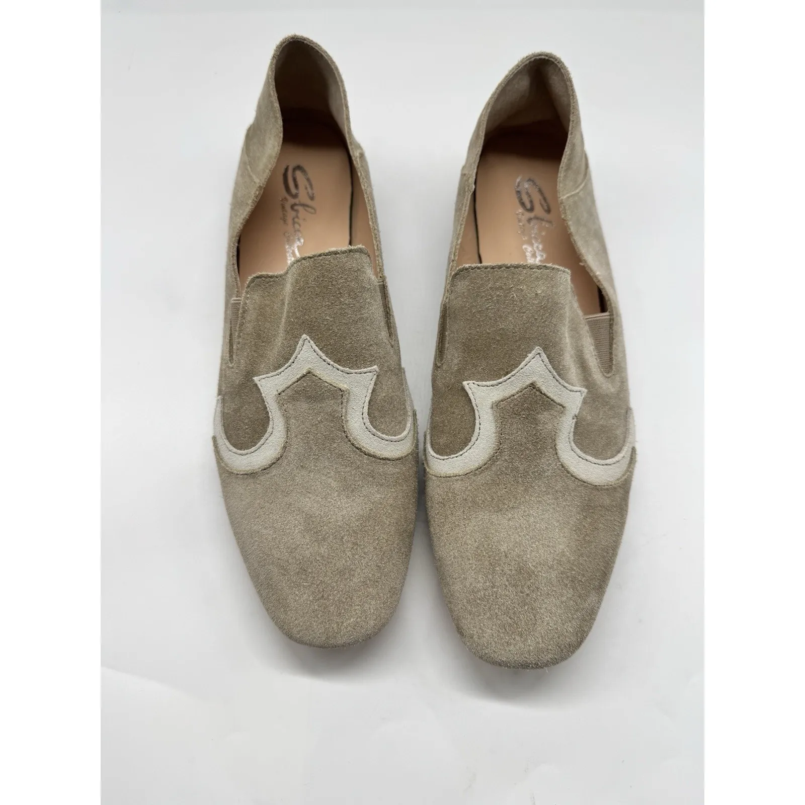 Sbicca Beige Leather Nisland Slip On Loafers Womens Size 10 Shoes - Image 2