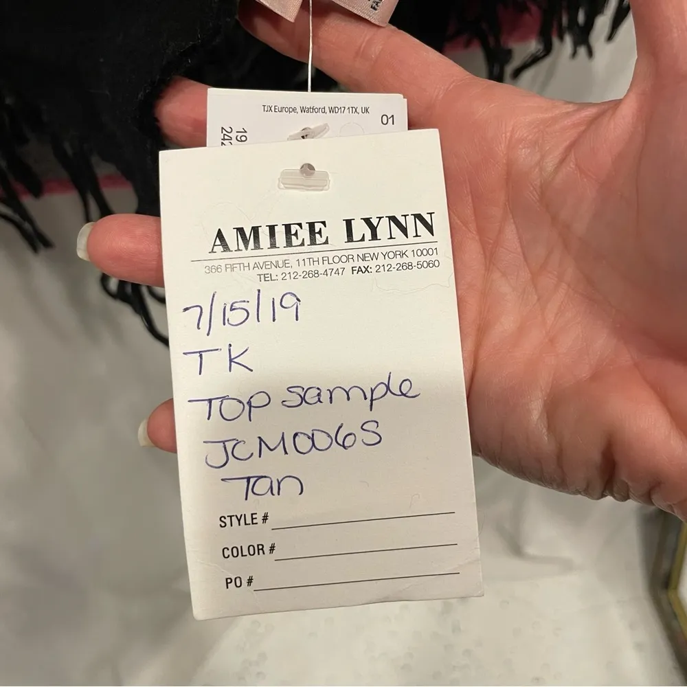 NWT giant leopard pink black Juicy Couture blanket scarf soft cozy fringe - Image 6