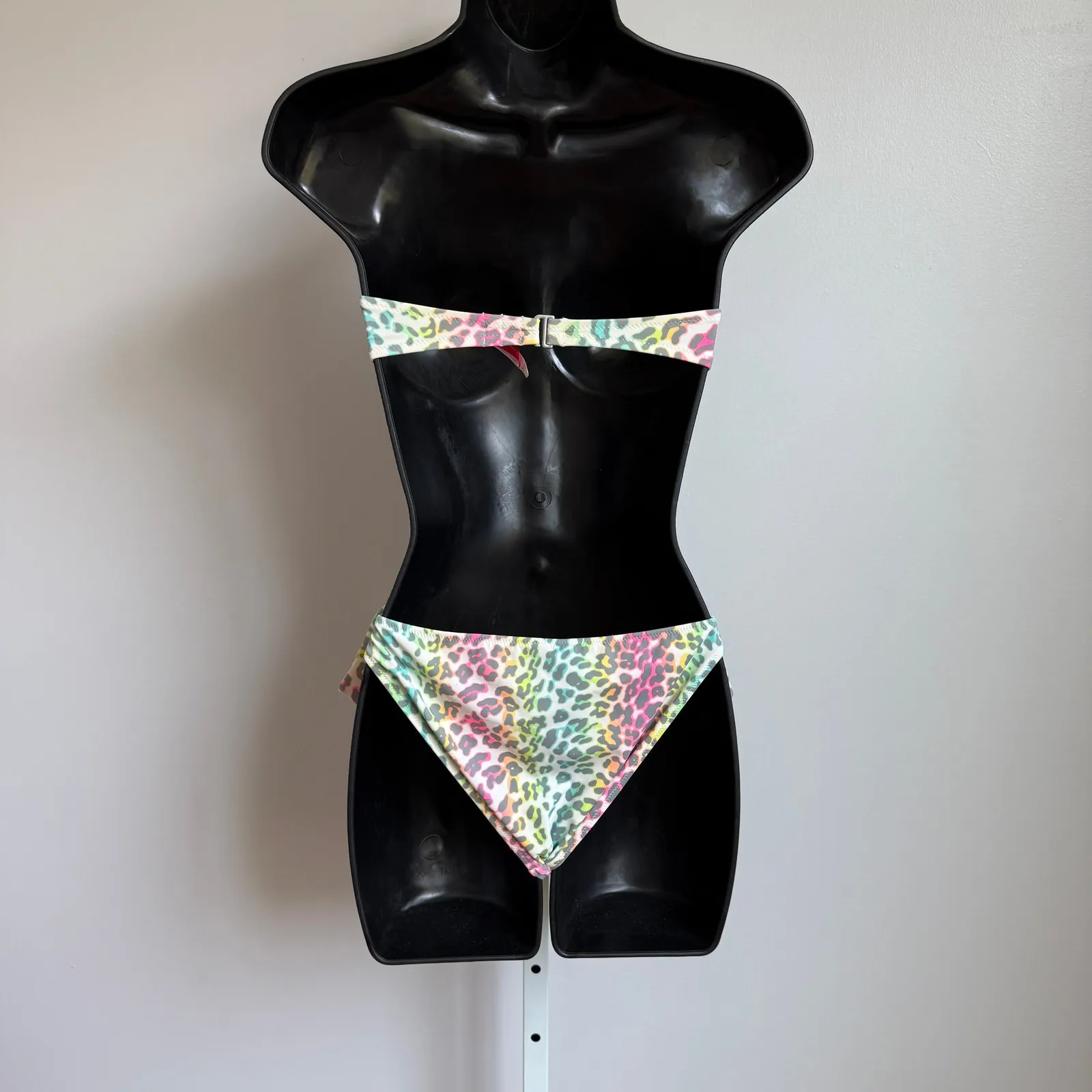 Victoria's Secret Swimwear‎ Bikini Set Leopard Print Strapless 32B/Small - Image 9