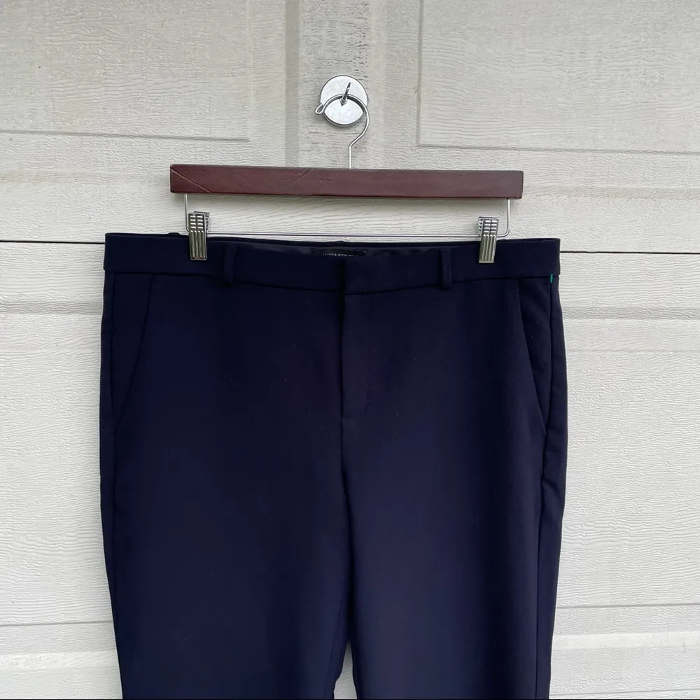 Banana Republic Womens Pants Slacks Navy Blue Avery Scallop Hem Ankle Size 14 - Image 5