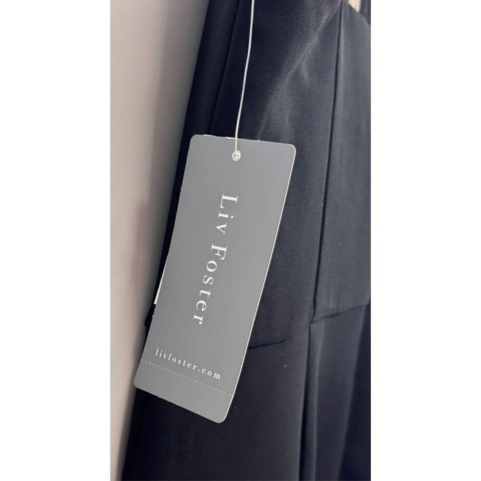 Liv Foster Strapless Twill Cocktail Mini‎ Dress Size Small Black NWT - Image 9