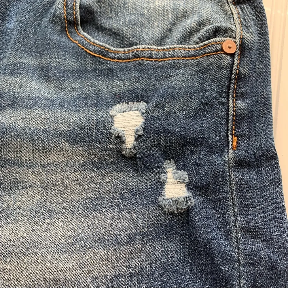 Indigo Rein Distressed Denim Shorts - Image 6