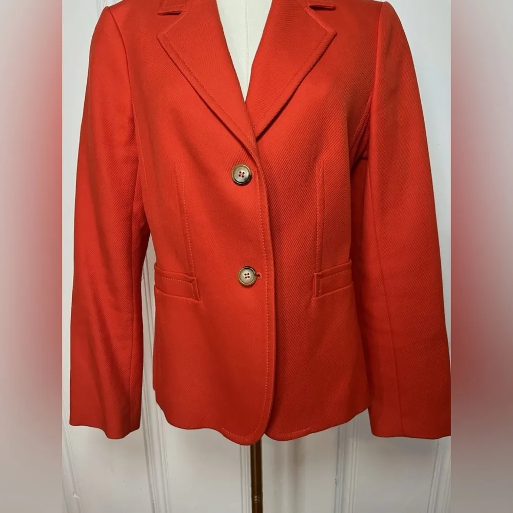 Talbots - Bold Red/Orange Blazer - Image 4