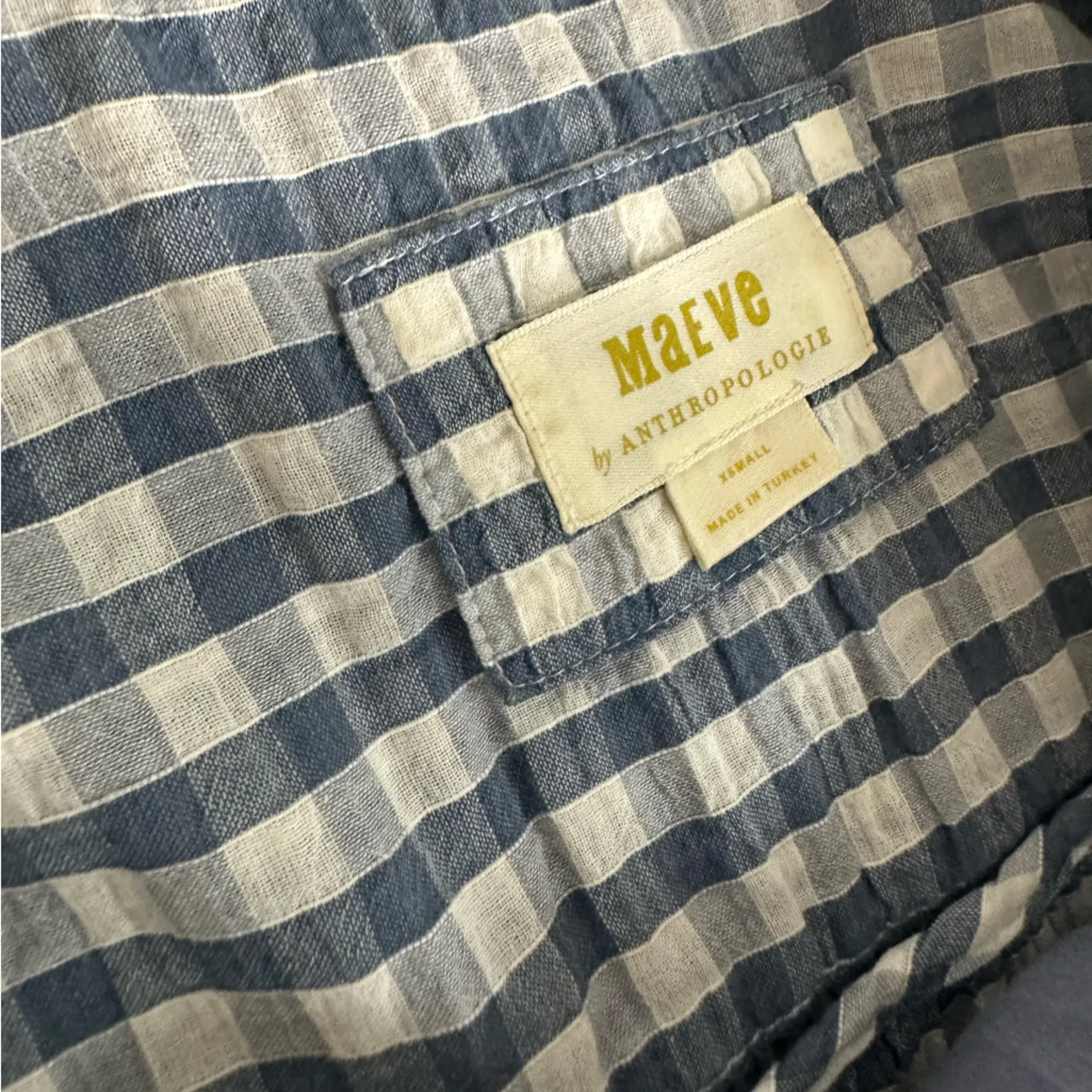 Maeve by Anthropologie Gingham Shirt Dress – Size 4 – With Slip - Image 8