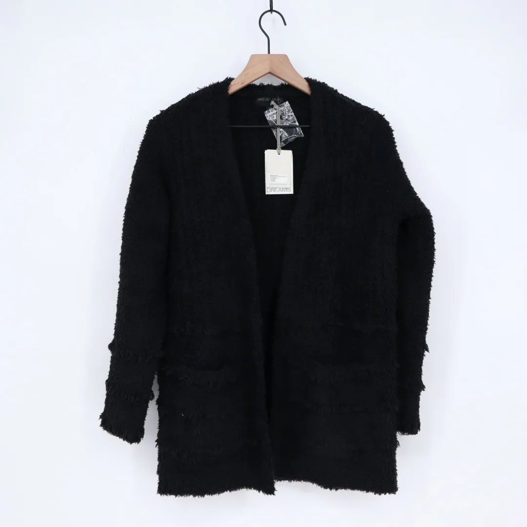 Barefoot Dreams CozyChic Boardwalk Cardigan Black XS Cozy Knit - Image 3