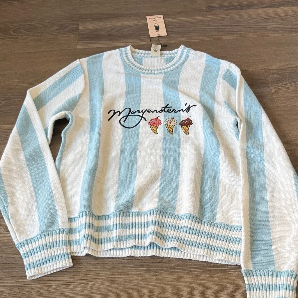 NWT ROWING BLAZERS X MORGENSTERN’S ICE CREAM CONE COTTON STRIPED SWEATER Size XS - Image 5