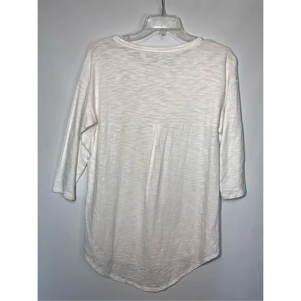 - Chico's Women's The Ultimate Drop Shoulder T-Shirt White Small - Image 7