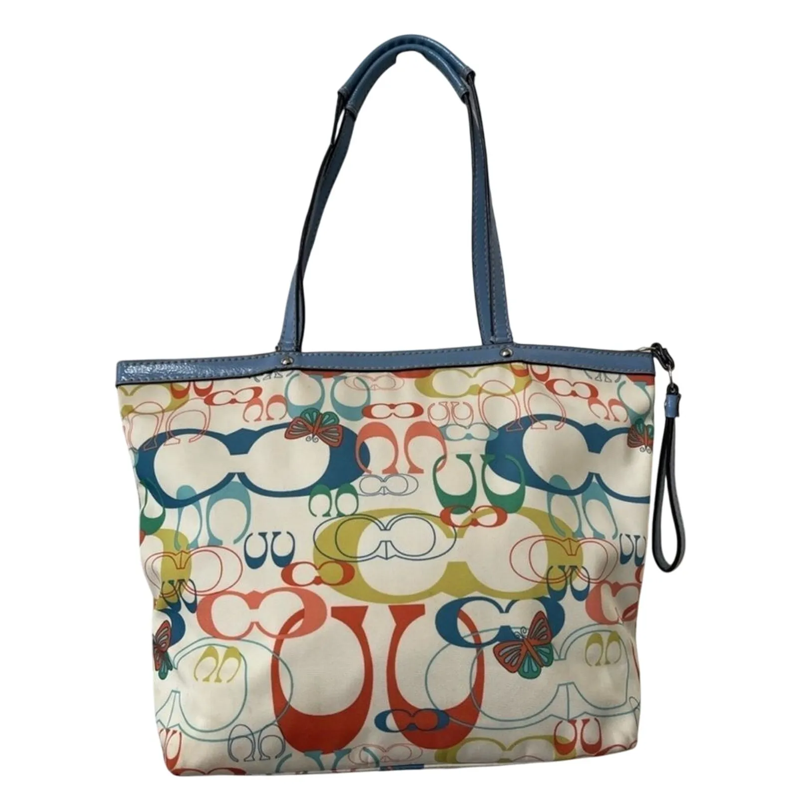 COACH Optic Signature Butterfly F17422 Zip Top Tote - Image 6