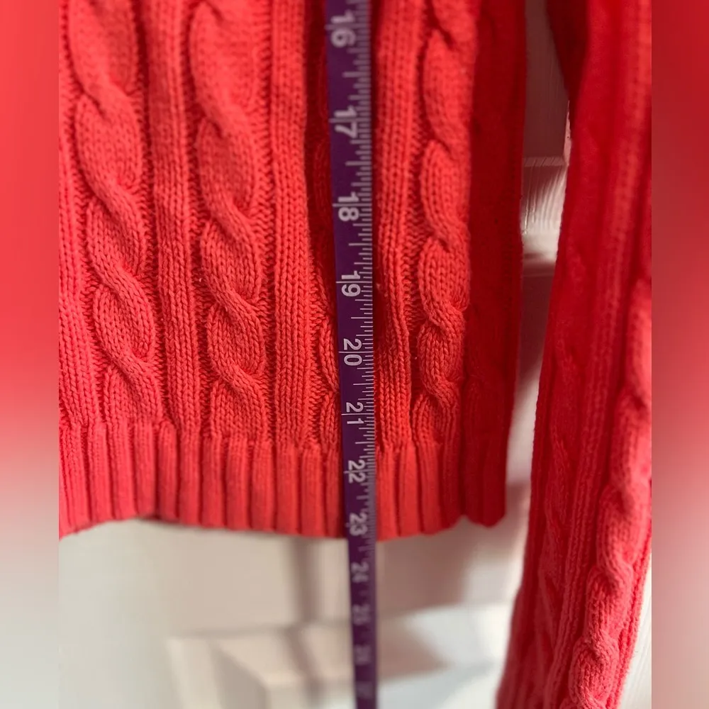 Lands End Sweater Cable Knit Crewneck Pullover Classic 100% Baumwolle (cotton) - Image 5