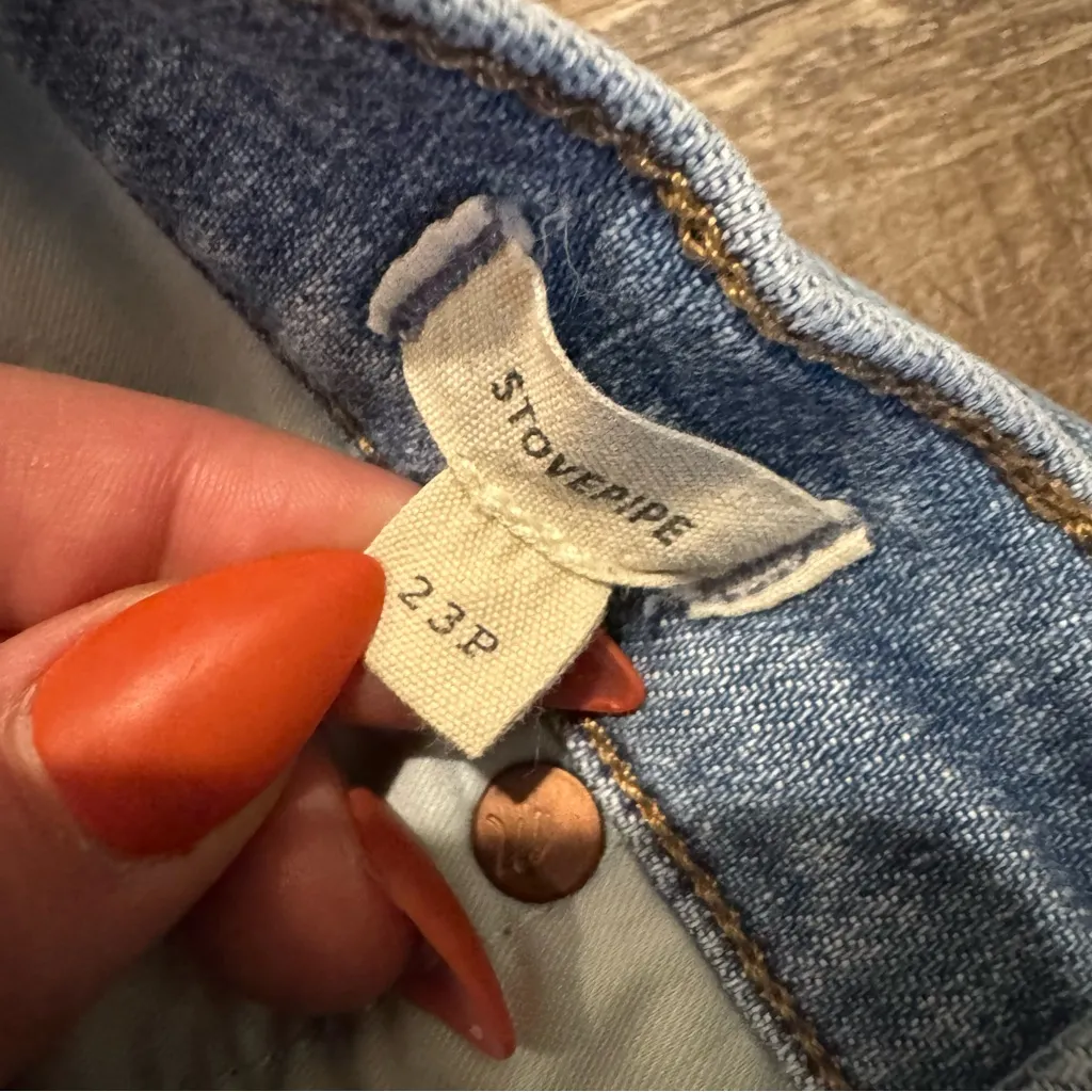 Madewell Stovepipe Light Blue Straight Leg Jeans - Image 6