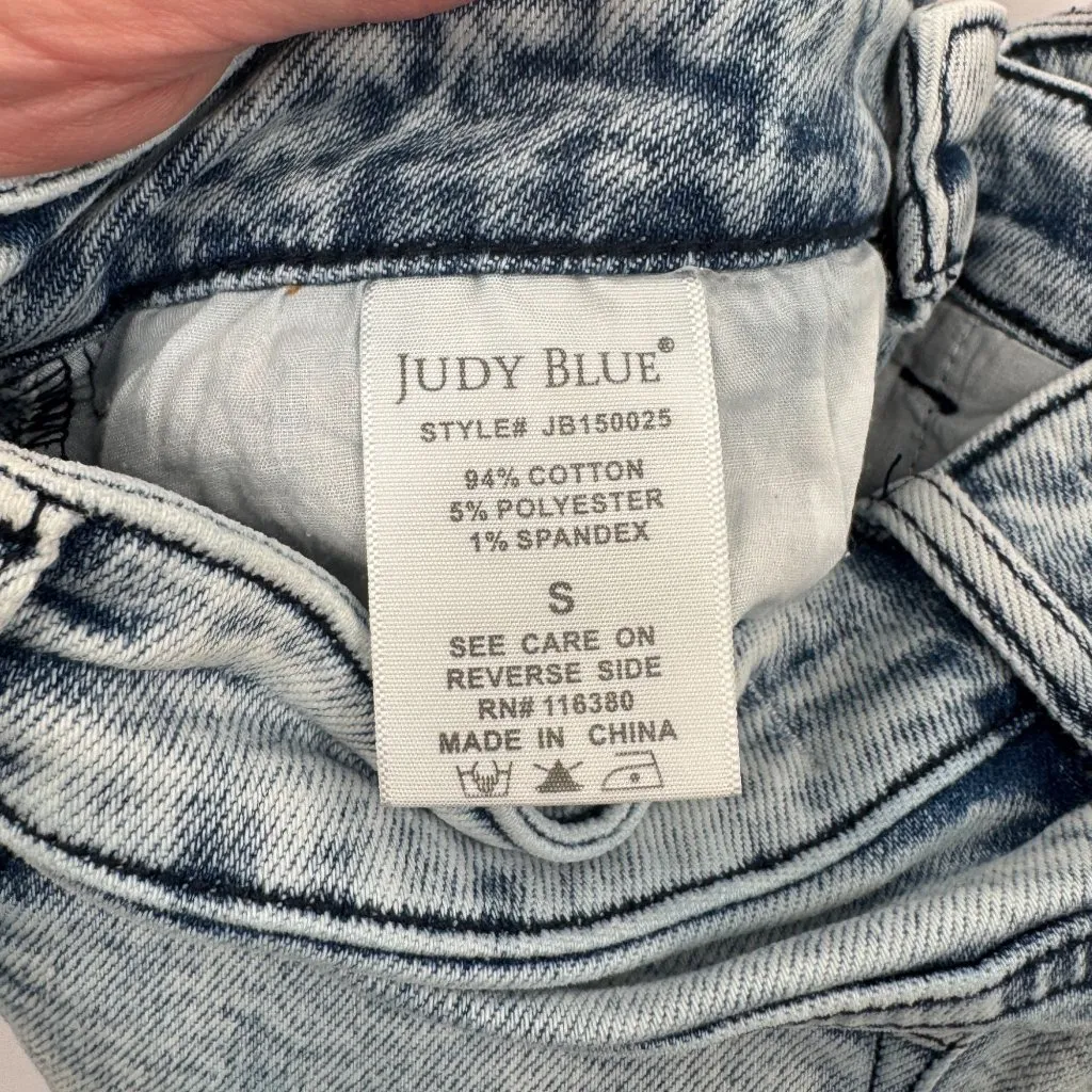 Judy Blue Cutoff Shorts Womens S Blue White Red Cotton Blend Americana - Image 8