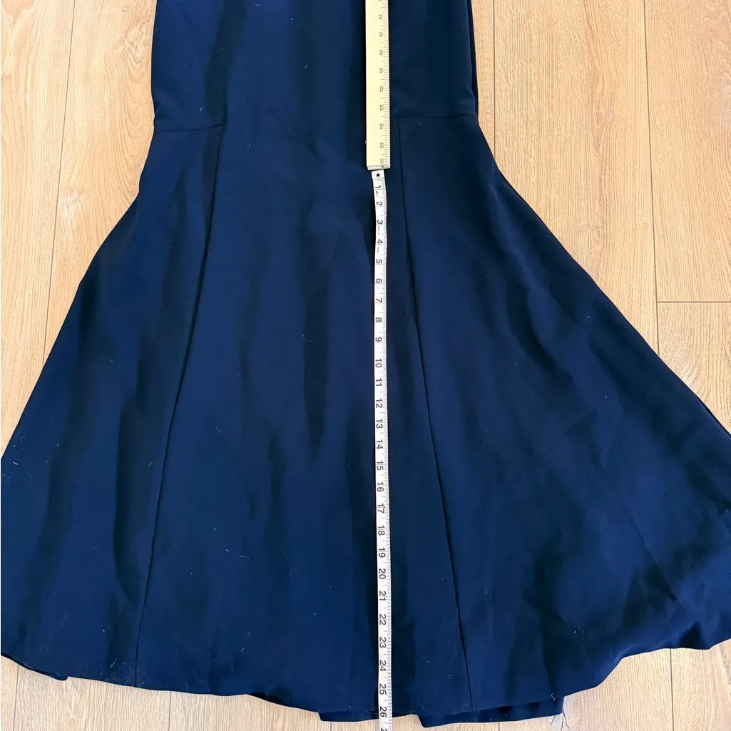 Theia Midnight Blue Mermaid Gown Lace Jeweled Sleeves New Years Party Formal NWT Size 8 - Image 14