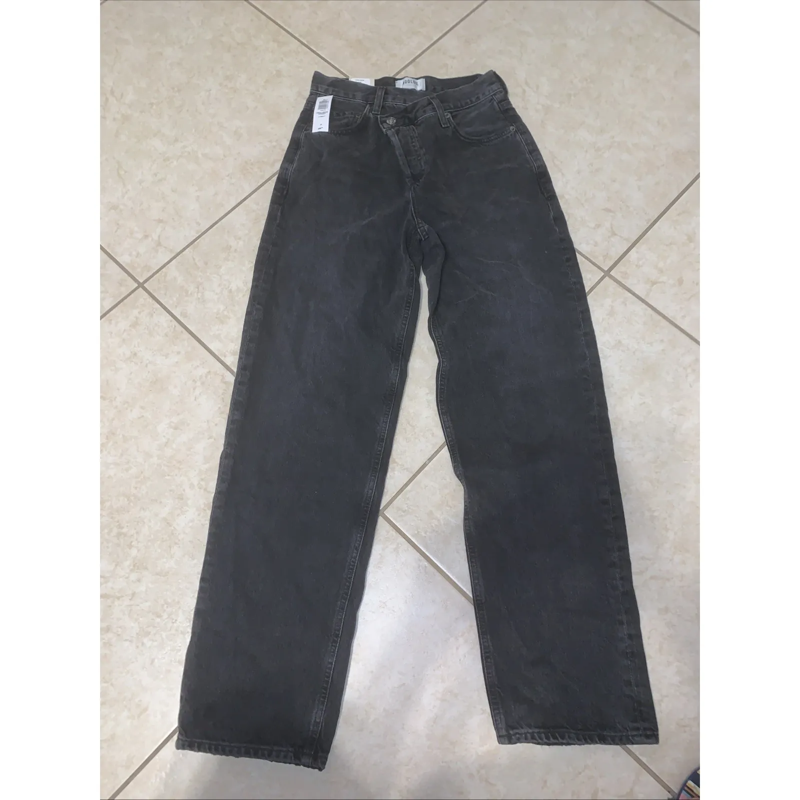 Agolde women's jeans, black, size 23, new with tags 100% Organic Cotton 0054 - Image 2