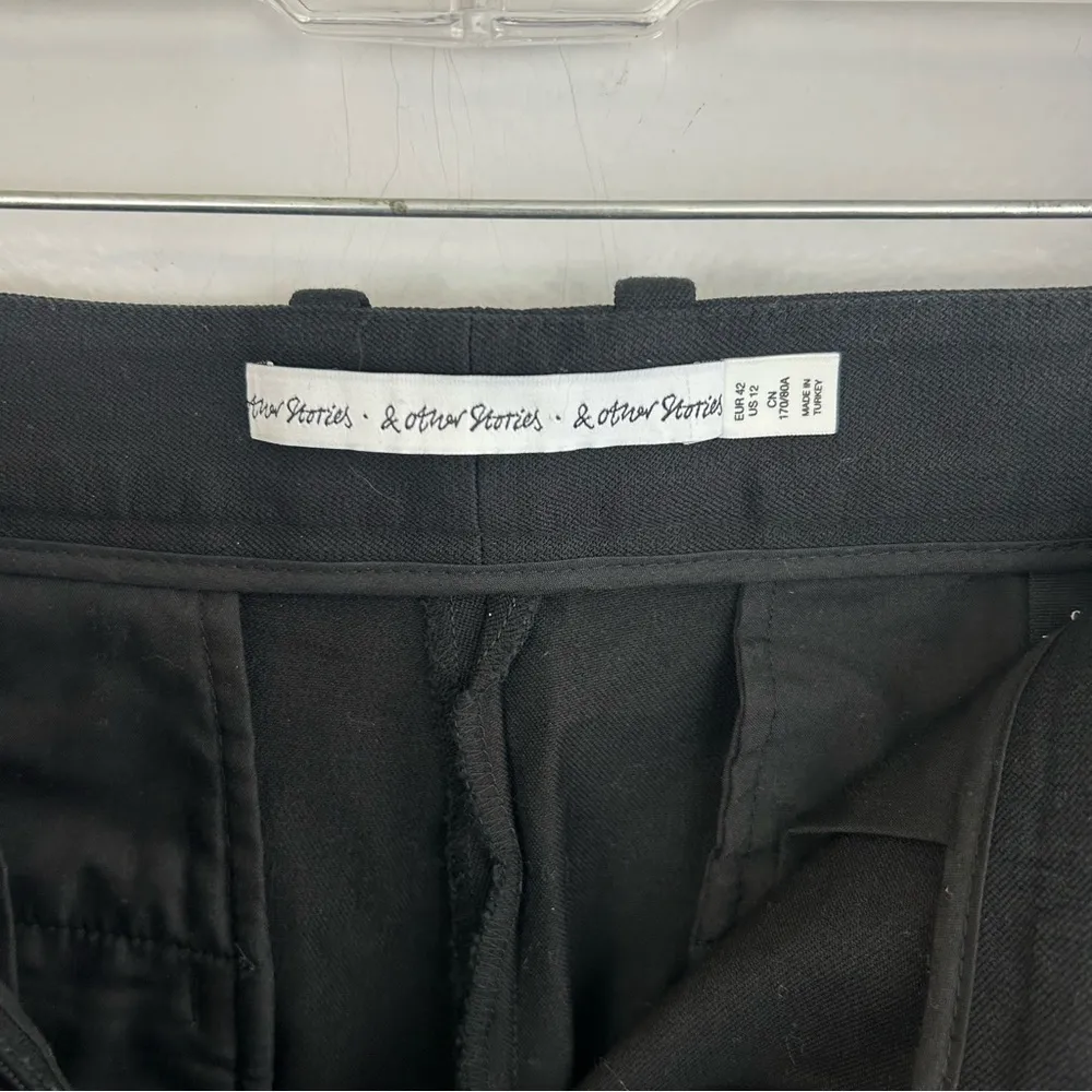 & Other Stories Black Ponte Cropped Dress Pants Size 12 Anthropologie - Image 6