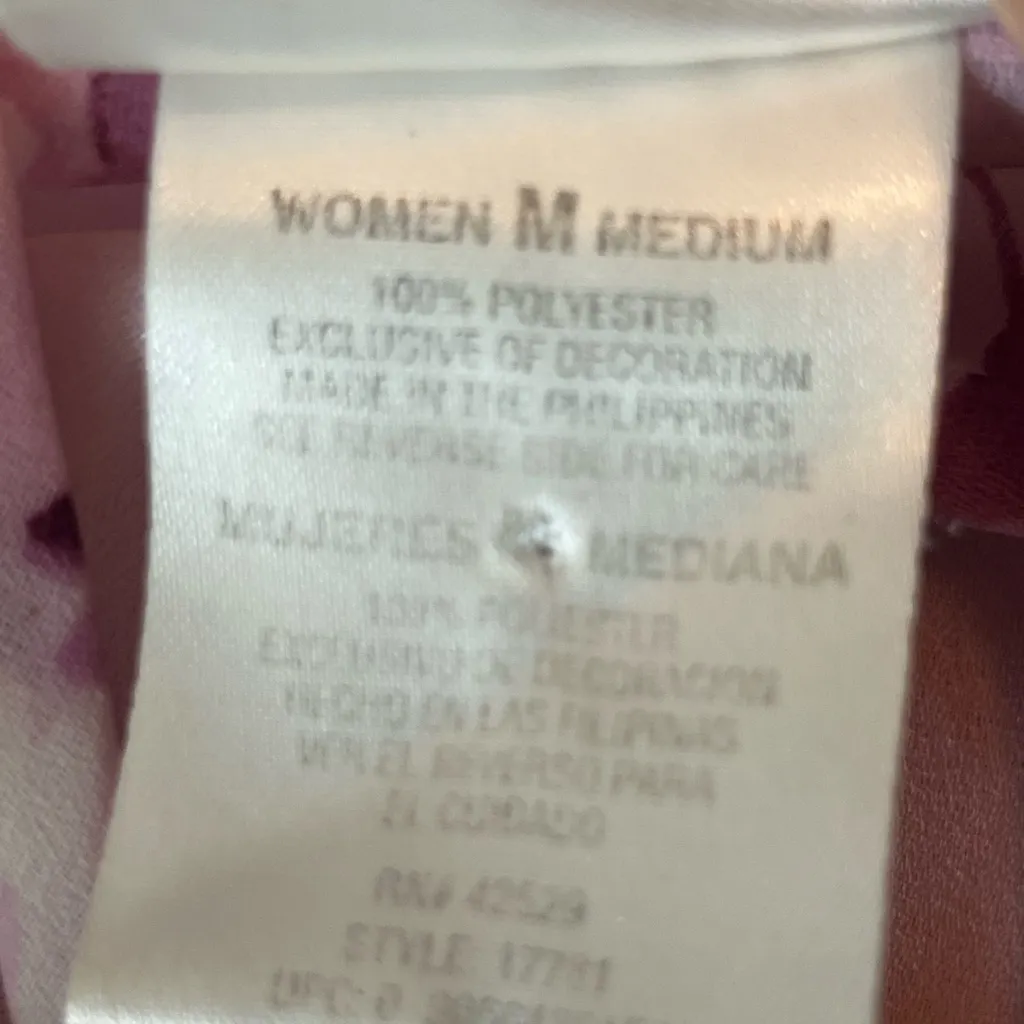 Secret Treasures Sheer Floral Gown/Robe Set M Lavender PREOWNED - Image 7