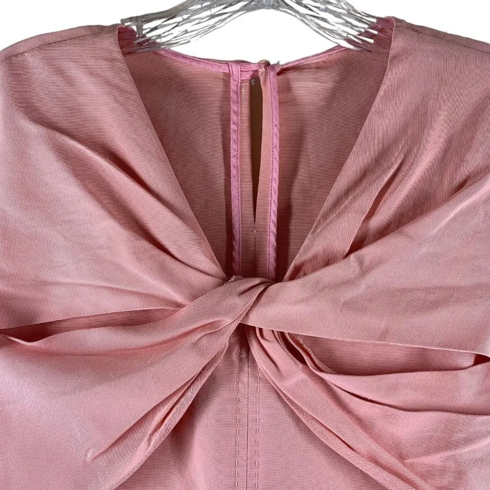 CARVEN Pink Twisted Ottoman Dress Size 42 - Image 5