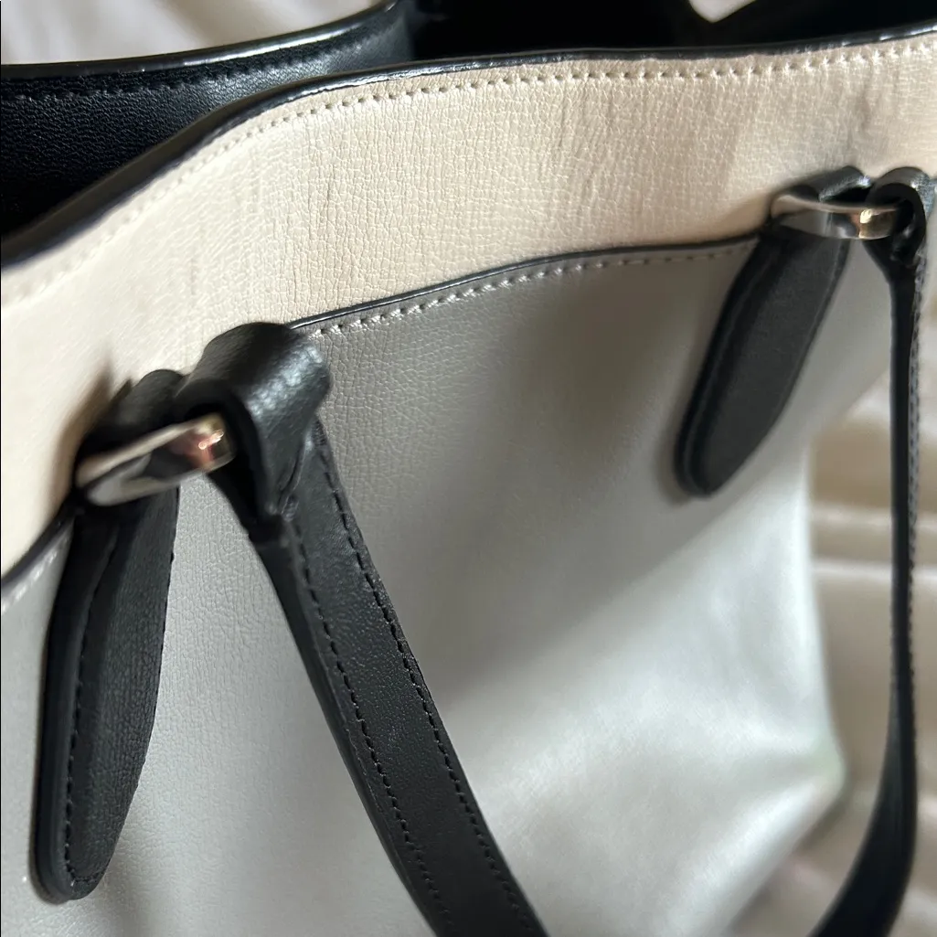 GUC KATE SPADE Sienna Color Block  Refined Grain Leather Satchel Nimbus Grey - Image 7