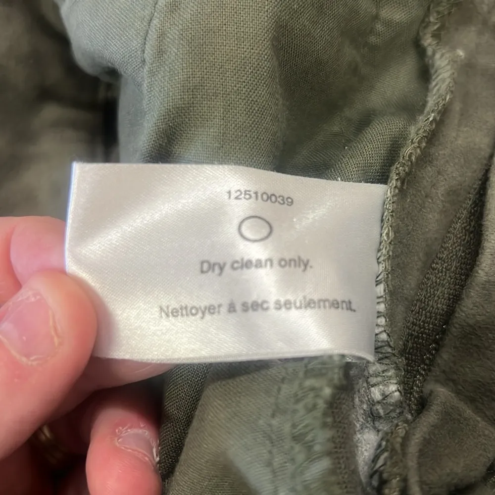 Club Monaco Womens Casual Straight Leg Pants Green Size 6 100% Cotton - Image 8