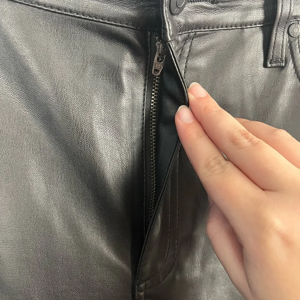 Pistola LENNON HIGH RISE BOOT - SLATE BLACK black faux leather pants size 31 - Image 7