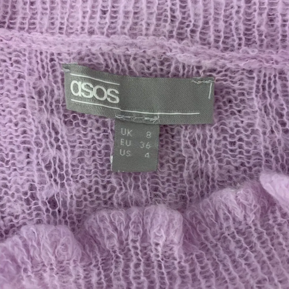 ASOS Sweater 4 Lavender Lightweight Knit Soft Pastel Minimal Y2K Aesthetic - Image 5