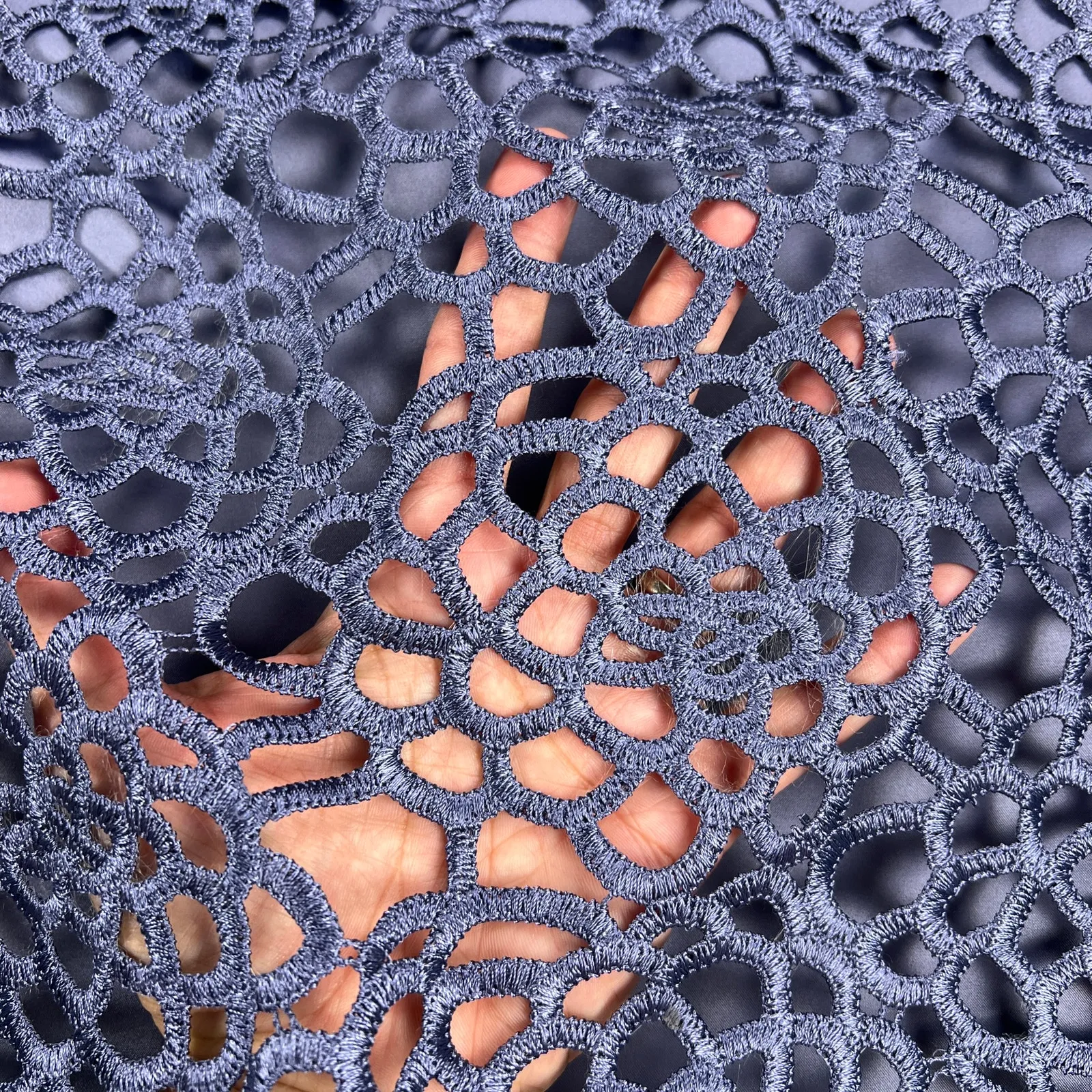 Banana Republic Crochet Overlay Sleeveless Sheath Dress West Palm Blue Size 4 - Image 8