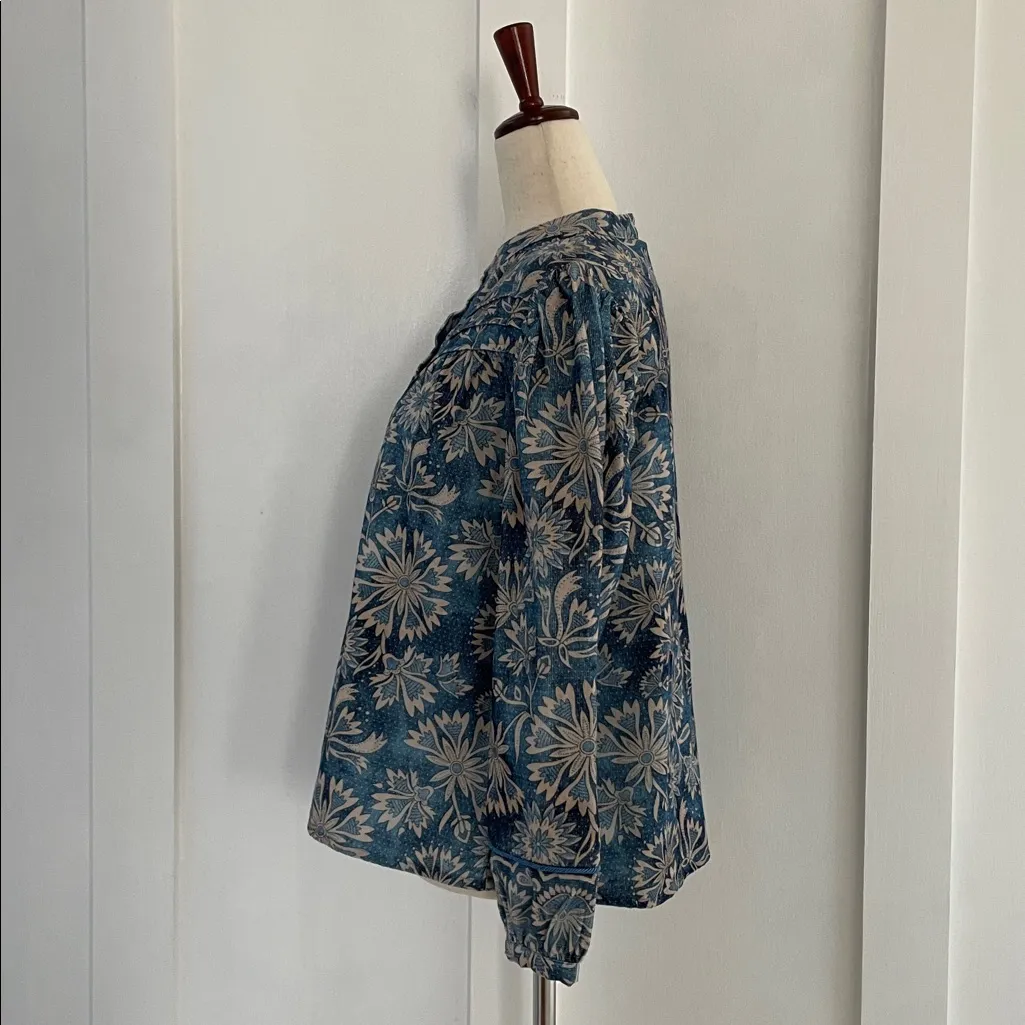 CHUFY Ilse Zoe Organic Cotton Top in Blue Multi Size XS - Image 7