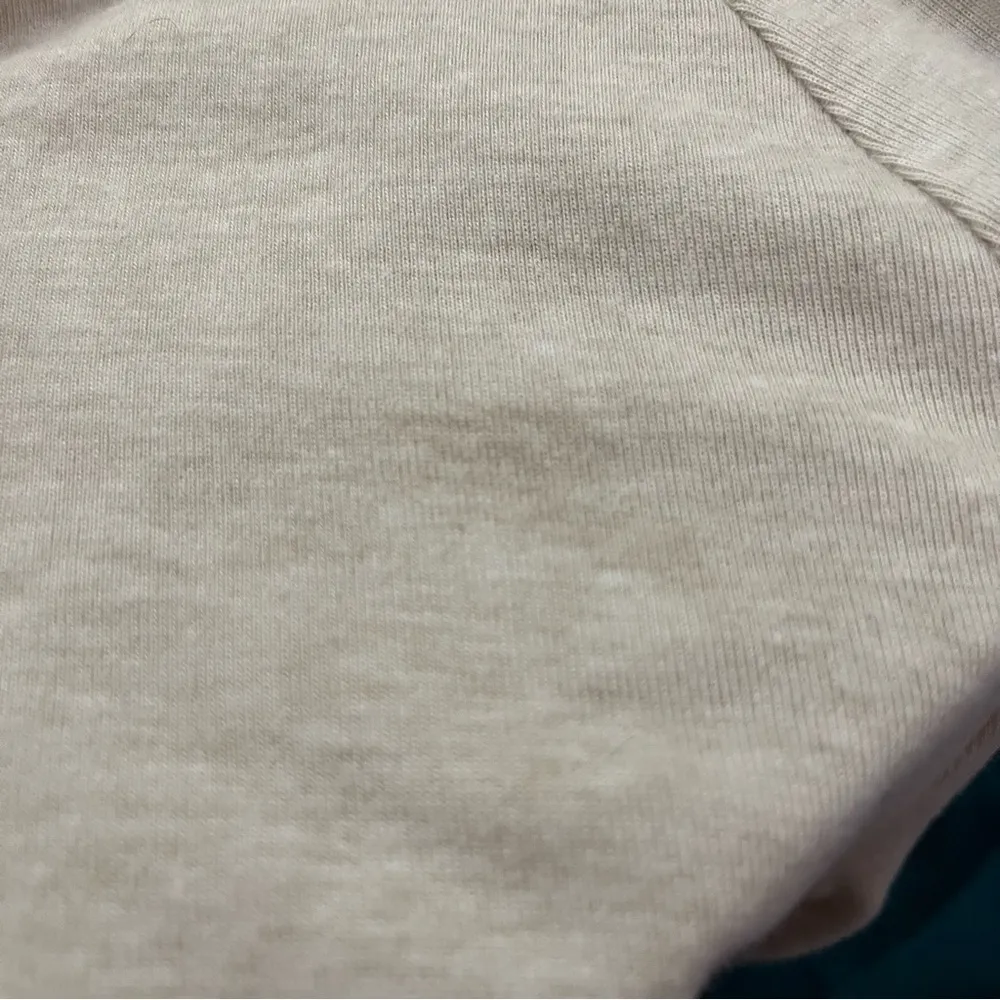 EADINVE Split Neck Pullover Long Sleeve Relaxed Fit Knit Top Beige S Tan - Image 5