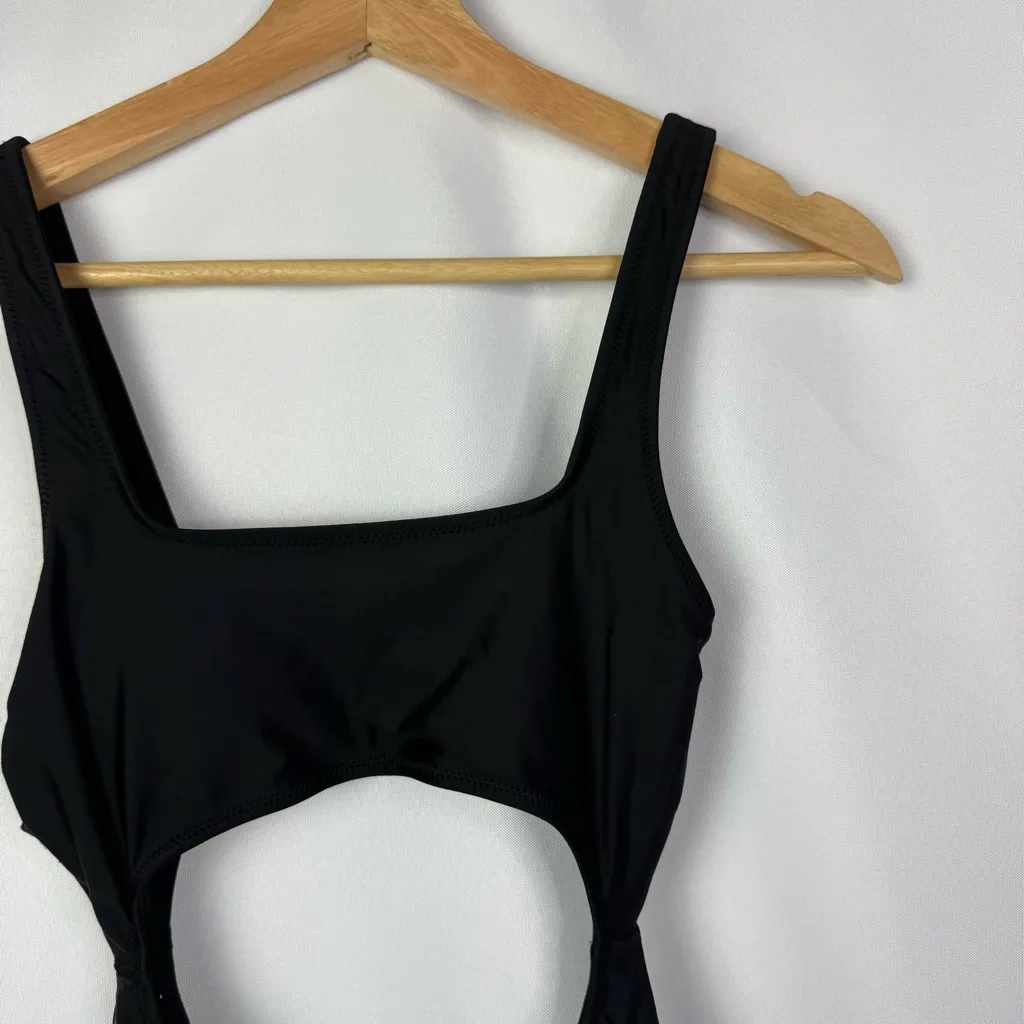 Aerie Black One Piece Cheeky Cut Out One Piece Swimsuit XS - Image 5