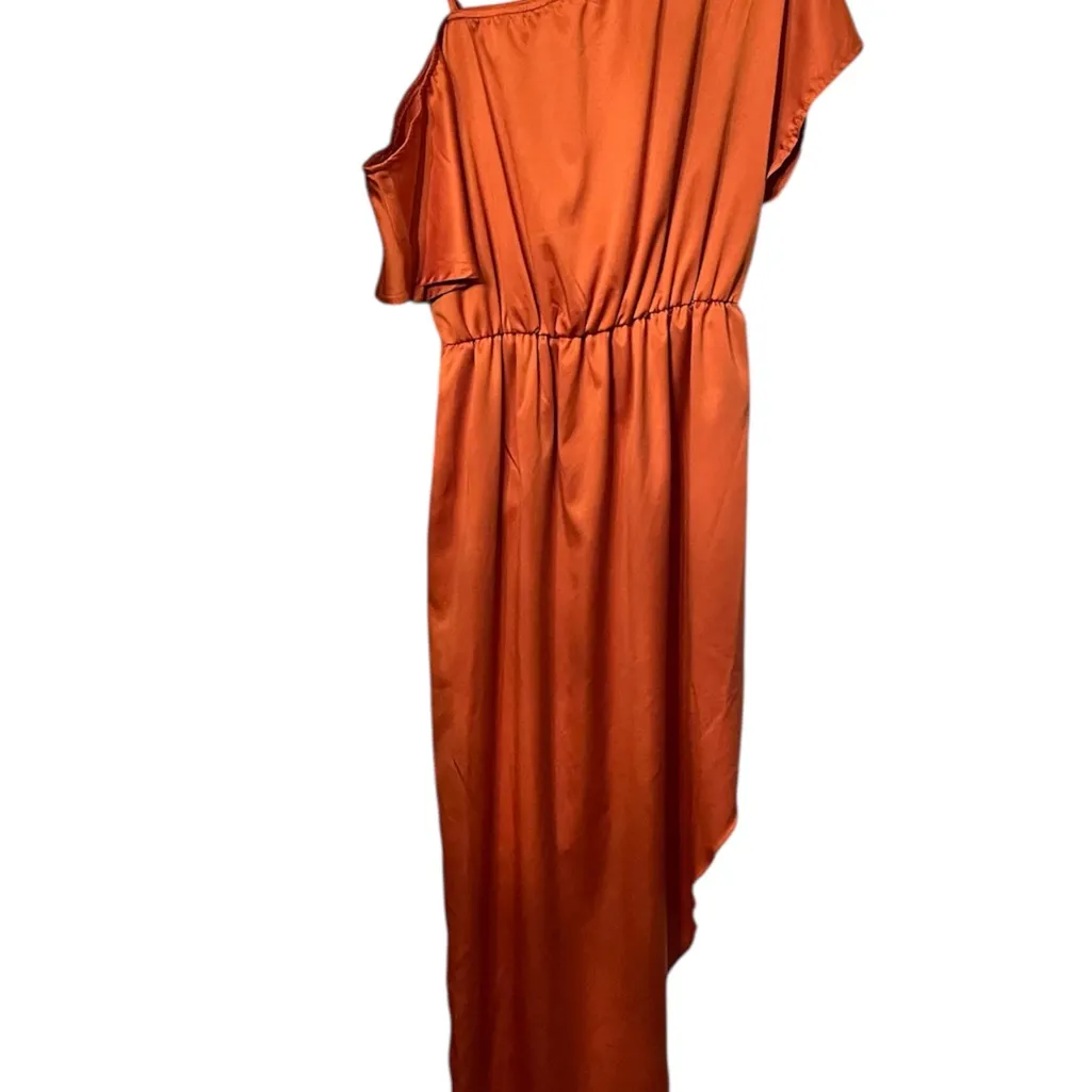SHEIN Asymmetrical Orange Dress - Image 8