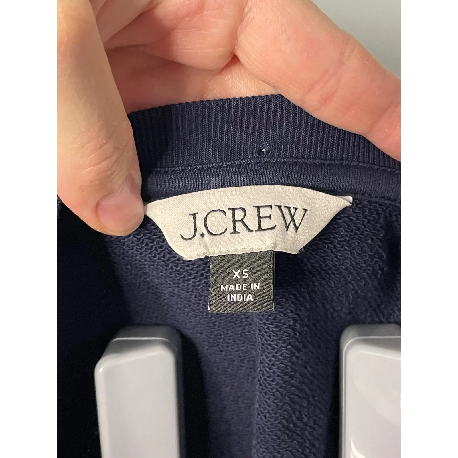 J.Crew Apres Ski Sweatshirt Womens XS Embroidered Cozy Winter Pullover Blue - Image 3