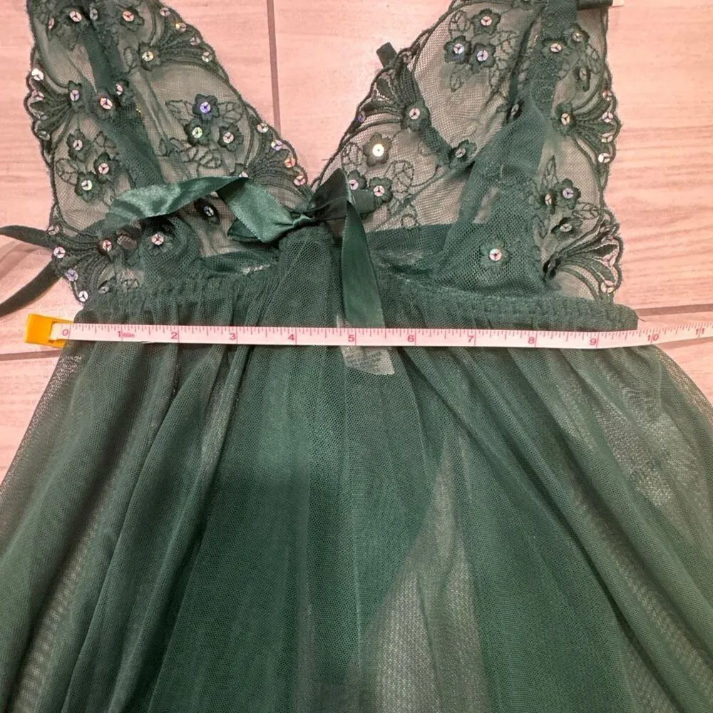 NWT Spree Intimate Green Lingerie dress with matching panty size small perfect - Image 5