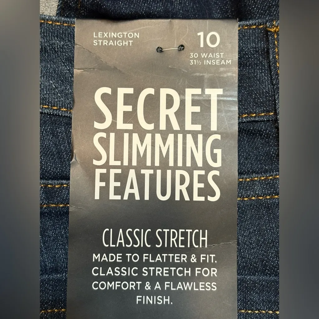 Jones New York Lexington Straight Leg Jeans, Indigo Westpoint Wash NWT - Image 7