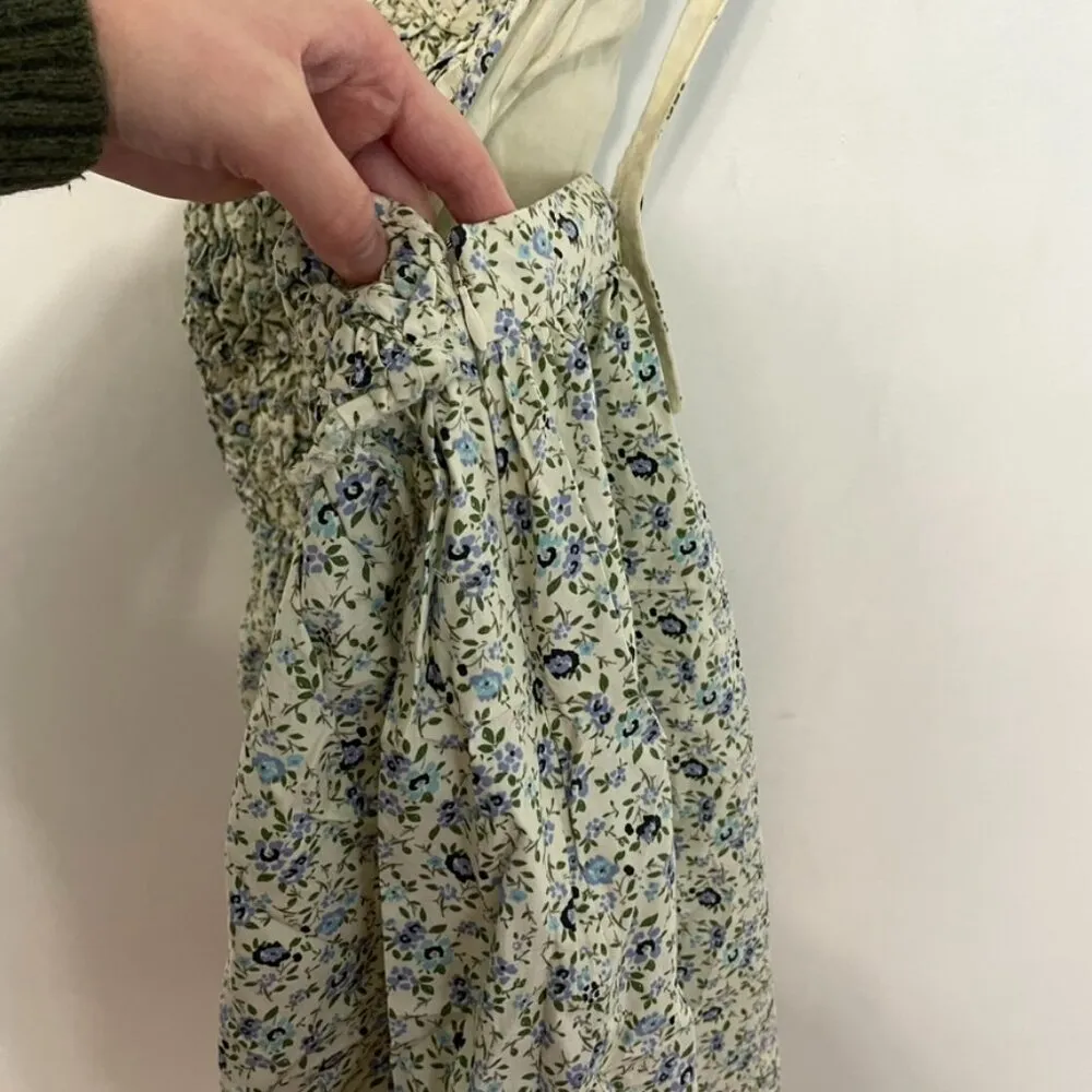 NEW NWT FREE PEOPLE Petunia Sleeveless Mini Dress Beige Floral Backless Small S - Image 8