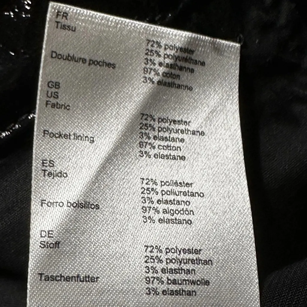 Maje Paveli Zippered Cuffs PVS Black Ankle Pants NWT Size 34/0/XS Mid Rise - Image 16