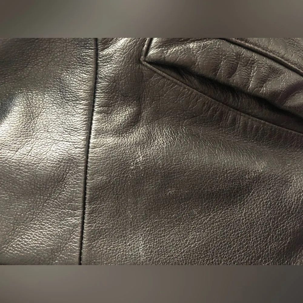 Vintage Eddie Bauer Leather Jacket Coat women size XL 100% Rindsleder Leather - Image 11