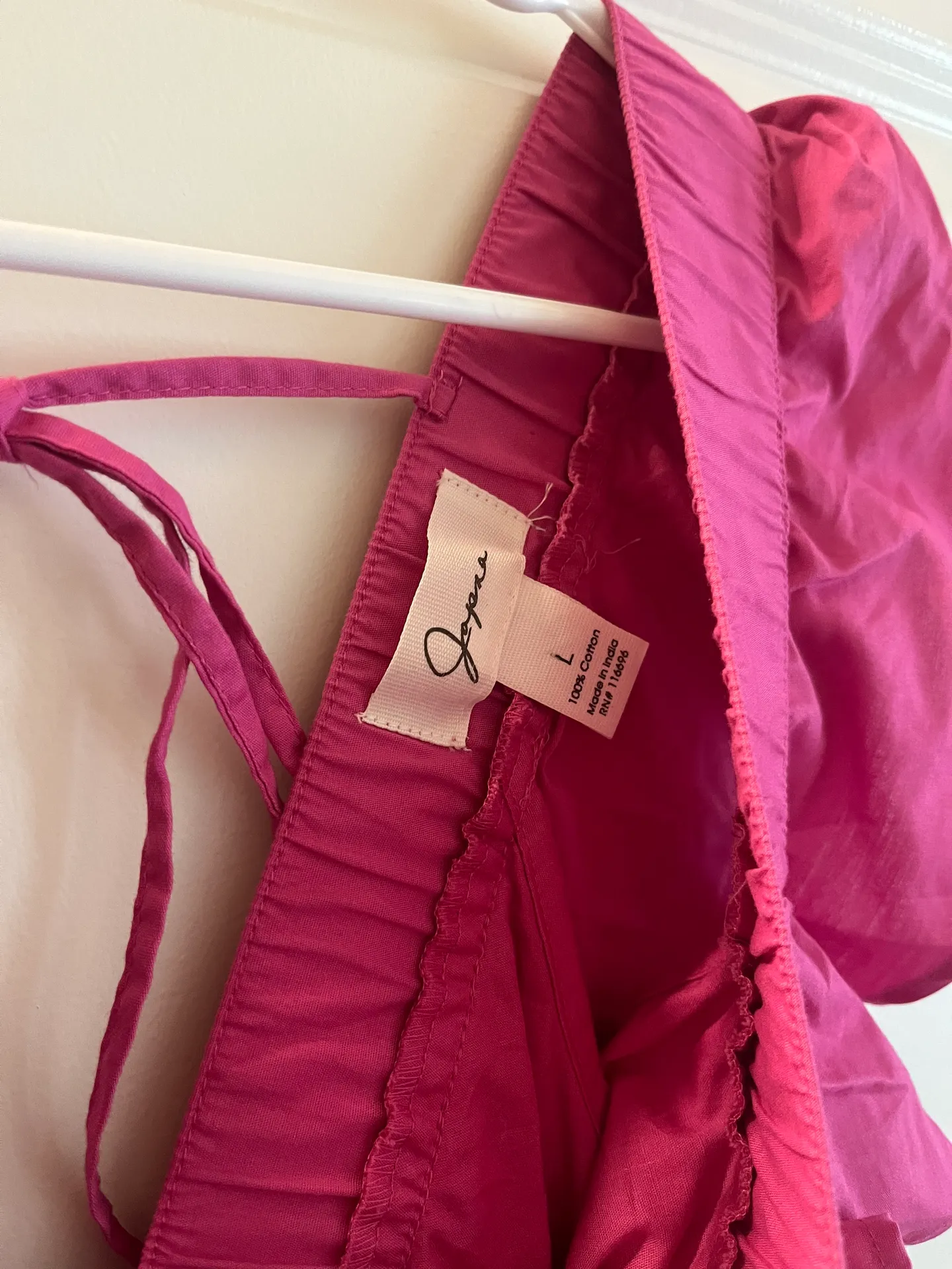 Pink Ruffle Maxi dress Size L - Image 3