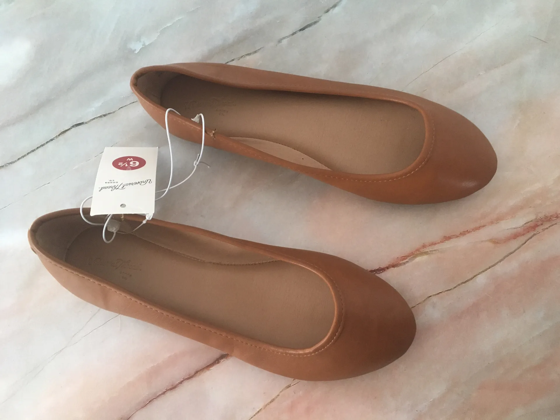 Ballet Flats, Size 6 1/2W Brown - Image 4