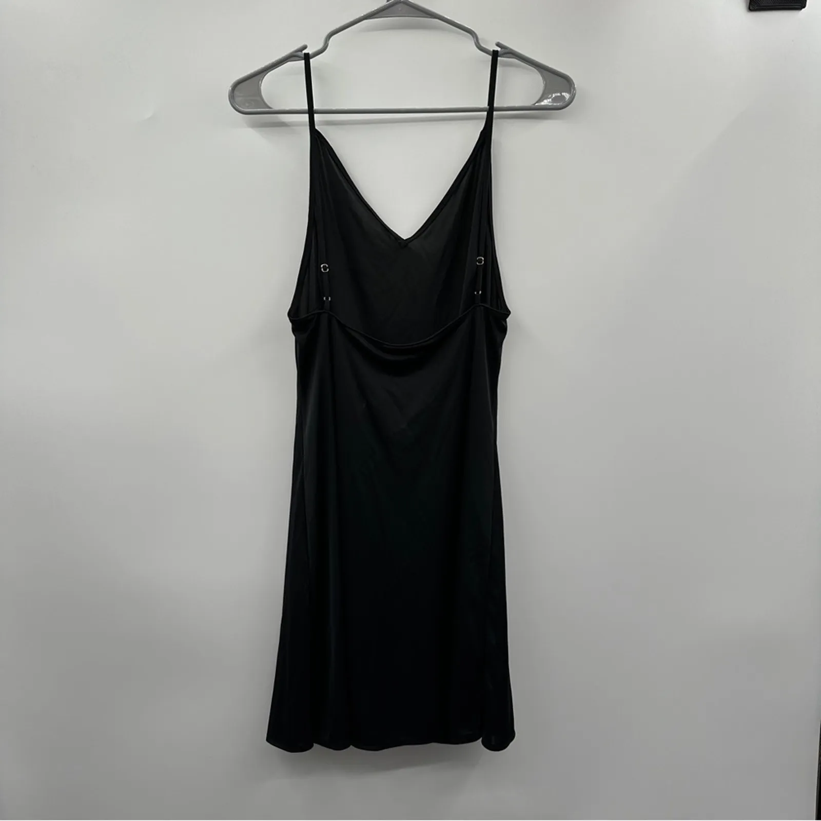 Natori Jersey Essentials Spaghetti Strap Chemise Lingerie‎ Dress in Black Sz M - Image 5