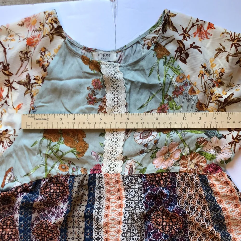 boho patchwork floral dress - Image 9