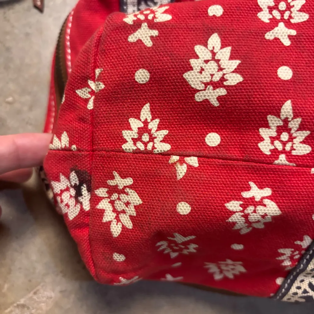 Tommy Hilfiger Vintage 90s Y2K Purse Red Blue Tote Expandable Bandana - Image 6