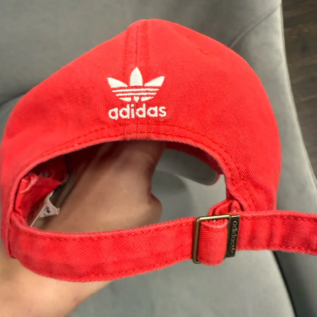 Adidas Originals Trefoil Logo Baseball Cap - Red - One Size - Image 2