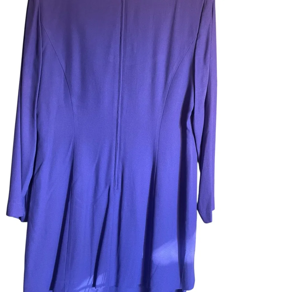 NWT Vintage Julian Taylor Elegant Purple Dress Size 14 - Image 6