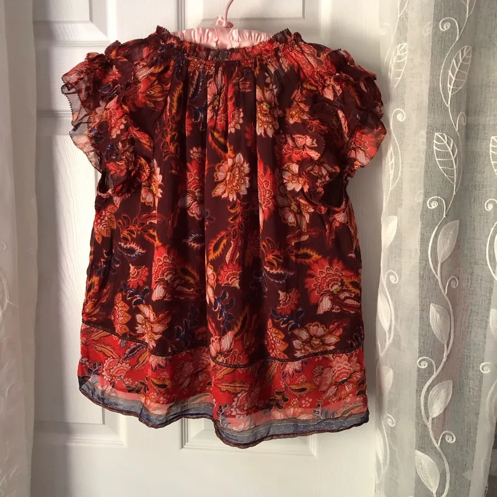 Old Navy New  boho print blouse top, women size large - Image 7
