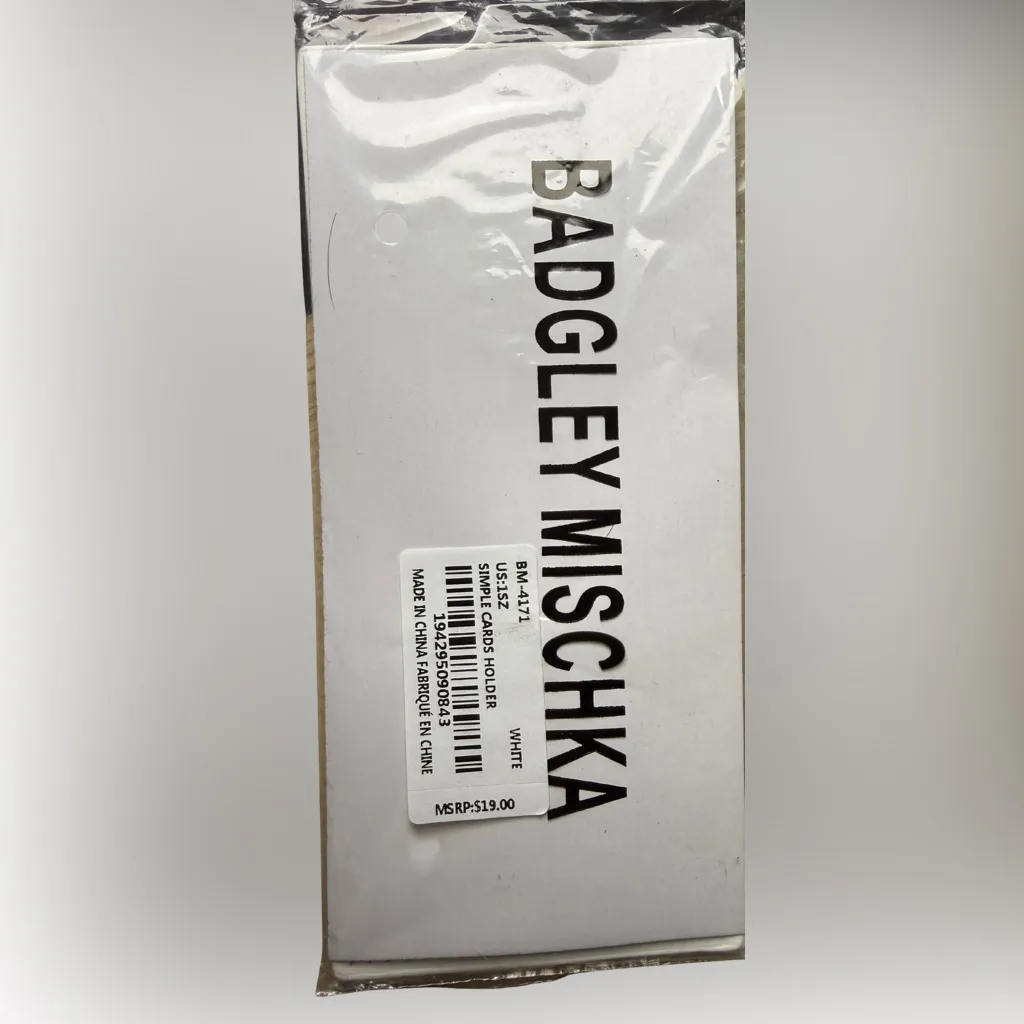 Badgley Mischka White Card Holder - Image 3