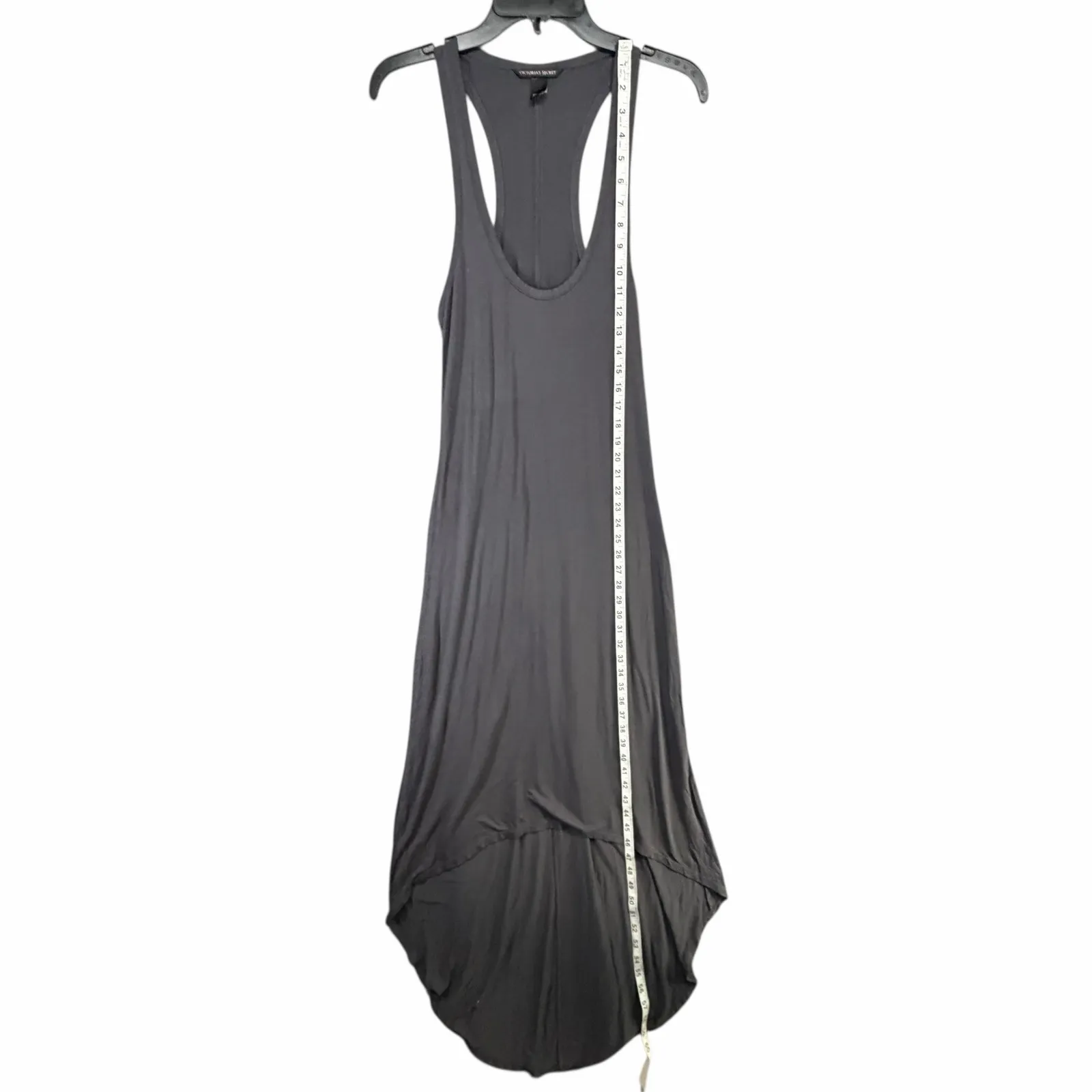 Victorias Secret Tank Maxi Dress S Gray Racerback Scoop Neck Hi Lo Effortless - Image 7