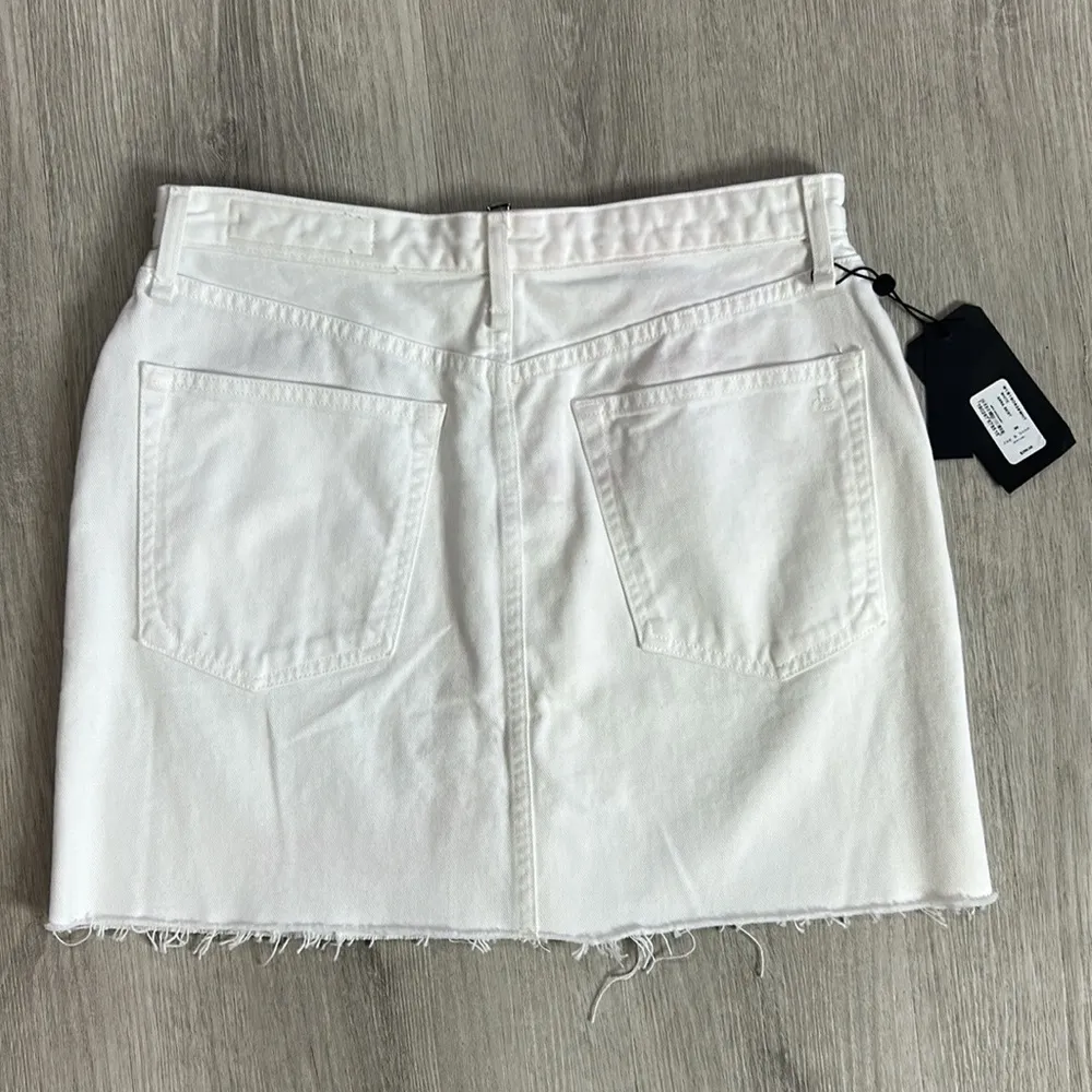 nwd // rag & bone “anna” denim full zip mini skirt w1b190628wht - Image 2