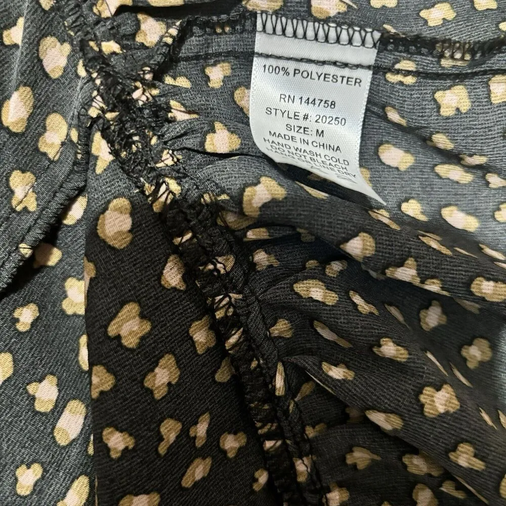 Jess Lea Top Womens Medium Multicolor Print Tiered Flowy Blouse - Image 8