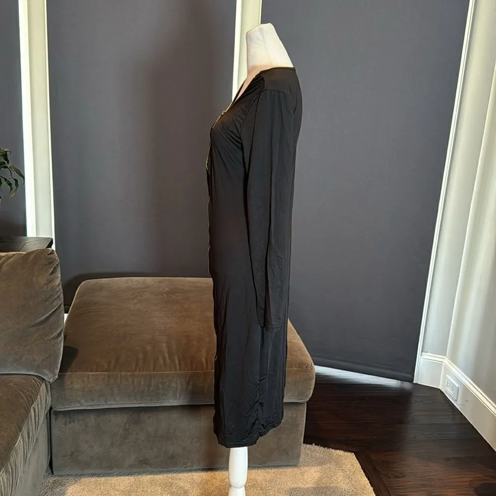 Women’s BodyCon Black Zipper Long Sleeve Party Club Dress Size L NEW Size L - Image 13