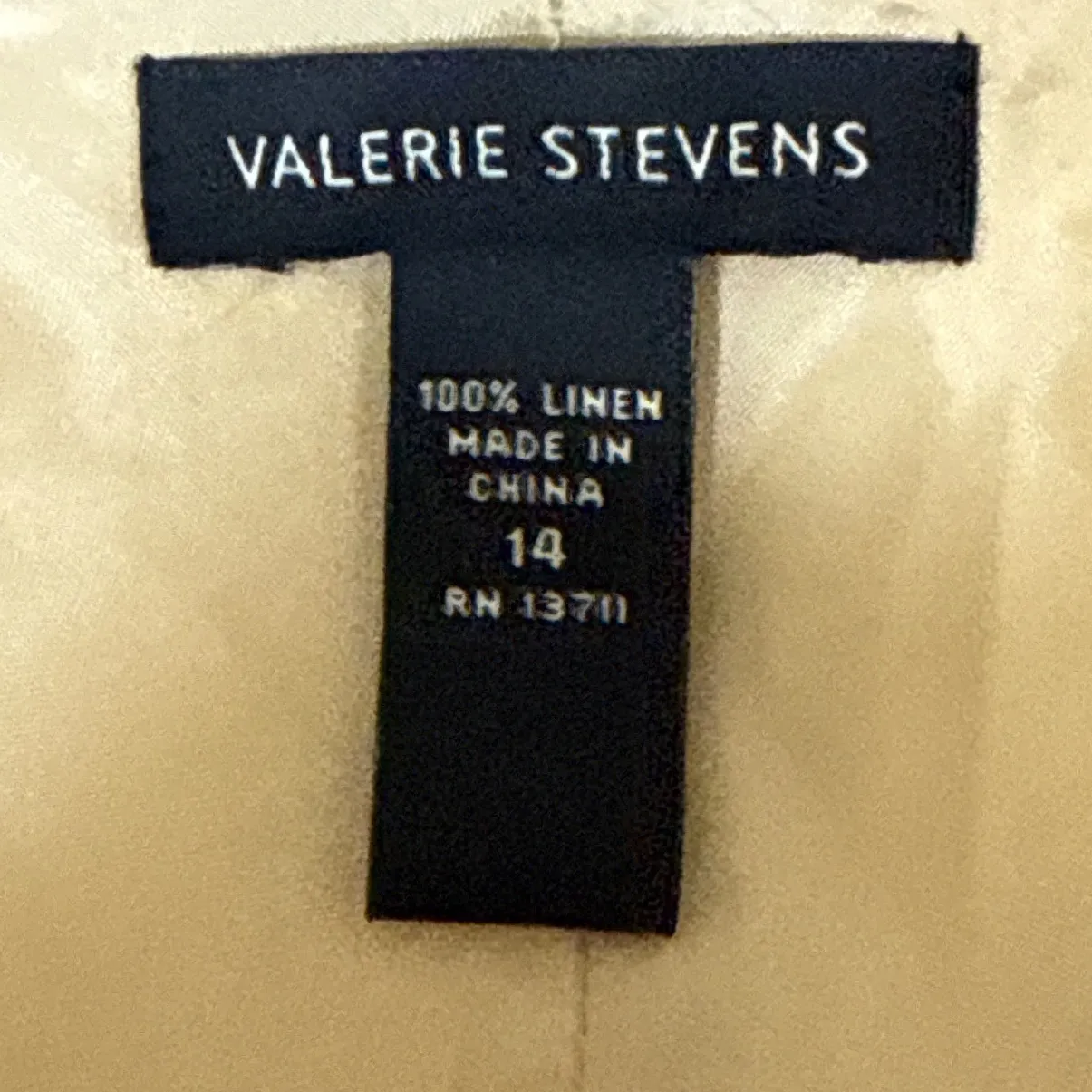 Valerie Stevens Linen Skirt Striped Chevron Pattern Size 14 - Image 3